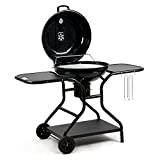 BBQ-Toro parrilla de bolas Ø 57 cm con repisa y elevador de parrilla |  Superficie de rejilla Ø 54,5 cm |  Parrilla de barbacoa de bola de carbón, parrilla de bola, parrilla de carbón con tapa