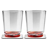 Vasos silwy, magnéticos, estables, antideslizantes e irrompibles, vajilla de alta calidad, fabricada en Alemania, con imanes integrados y posavasos de metal.  Perfecto para camping, canotaje y para niños, color "Ready red"