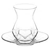 Lav ALYA Juego de vasos de té turco, 165 ml, 12 piezas (juego de 6 personas)