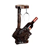 WUWUDIT CESULIS Botellero Decorativo de Bambú con Soporte Decorativo para Botellas de Vino, Decoración Personalizada para Mostrador de Bar en el Hogar, 31 Pliegues, 10 Pliegues, Exhibición de Vino de 24 cm