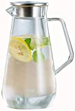Tetera Taza Jarra Vidrio Tetera de hielo Fácil de limpiar y fácil de verter Muy adecuado para vino Jugo Leche Leche Agua fría Espacio de cocina Vidrio