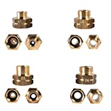 ACTIVA - Juego de 4 adaptadores para cilindros de gas alemanes en el extranjero numerados en el extranjero con D1 - D2 - D3 - D4 EU ampliamente utilizados, inoxidables, duraderos