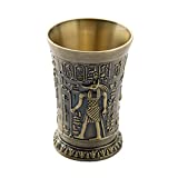 TAIYOU Copas de licor 30ml Copas de vino de bronce Copa de whisky de metal en relieve Copas de cóctel Tequila Vodka Ron Coñac Aperitivo - Decoración de mesa de fiesta