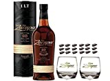 RON ZACAPA CENTENARIO 23 1 L EN ESTUCHE CON LOGOTIPO BLANCO VASOS ZACAPA Y CHOCOLATE NEGRO