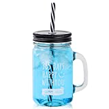 ZDZDZ - Vaso con asa y tapa, 500 ml, reutilizable