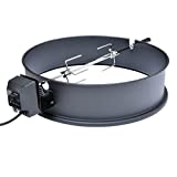 onlyfire - Asador de parrilla de carbón para hervidor de agua, kit de anillo para asar con pincho, motor eléctrico para hervidor de barbacoa Weber de 57 cm y otras parrillas, hervidor de agua de 57 cm (esmaltado)
