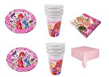 Party Store web by casa dolce casa Winx Club DECORACIONES DE MESA Fiesta Winx Coordinada - Kit n° 3 CDC- (24 Platos, 24 Vasos, 40 SERVILLETAS, 1 MANTEL)
