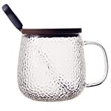 qbznanbei Vasos de Agua Vasos de Cristal Vasos con Asa para Agua, Jugo, Café y Leche Vasos de Vidrio (Color: B)