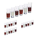 Set de 48 Vasos 2 cl Cristal Transparente Tequila, Vodka, Café, Resistentes y Lavavajillas