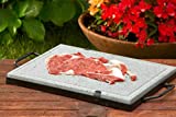 PARRILLA ETNEA ​​de piedra de lava Para cocinas a gas, parrillas, barbacoas, hornos de pizza cocina natural y dietética (25x25 CM CON ASAS)