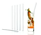 Topkapi Elite Longdrink Campari Party 13pcs - 6 vasos de cristal sin plomo con 6 pajitas de cristal, 320ml, completo para 6 personas