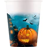 Procos 93504 - Vasos de fiesta Halloween Sensations, máx. 200 ml, 8 piezas, vasos de papel desechables, para cumpleaños de niños, vajilla de fiesta, FSC