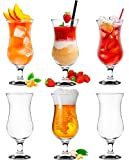 Platinux Copas de cóctel 400 ml (máx. 470 ml) Juego de copas (6 piezas) Copas de trago largo Copas de fiesta Vasos de batido Grandes