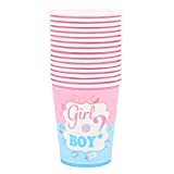 Vaso de papel Clasken, vaso de papel reciclable para fiesta, compacto, 30 vasos en 2 paquetes, calidad confiable para cóctel, cumpleaños, barbacoa, fiesta de baile