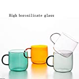 Vasos de agua Vasos de vaso de color, juego de vasos de vidrio, vasos de té helado Vasos de bebidas para agua, cerveza, jugo, bar (4 piezas) Vasos de vidrio
