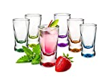Sables & Reflets Shooter, Vasos de chupito Mix Color - Vodka, Tequila - Juego de 6 - 30 ml