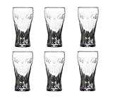 Coca Cola - Juego de vasos 300 ml, juego de 3 o 6 vasos transparentes Coca Cola de 30 cl, Vaso, Juego de 6