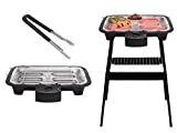 Barbacoa eléctrica Tristar Versatile con pinzas - se puede utilizar como barbacoa de suelo y de mesa - ideal para acampar
