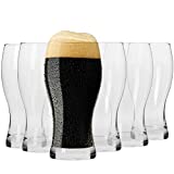 Vasos Krosno Copa Vaso Cerveza Oscura 0,5 litros | Juego de 6 | 500ML | Colección Élite | Perfecto para el hogar, restaurantes y fiestas | Apto para lavavajillas y microondas.