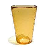 YALOS Colección Murano Vasos Happy Drink Vasos Happy Fruit Vasos Long Drink ø mm.  92xmm.  134 Ámbar Cristal de Murano Hecho en Italia