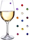 12 etiquetas magnéticas para copas de vino, reutilizables para copas, copas de champán, cóctel, Martini