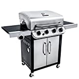 Char-Broil New Convective Serie 440S - Barbacoa a gas de 4 quemadores con fuego lateral, Superficie de cocción: 65 x 47 cm, Acabado en acero inoxidable.