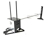 ALLEGRI Asador Eléctrico Gigante Profesional con Velocidad Variable CAPACIDAD 40 KG Brocheta ACERO INOXIDABLE Sección Hexagonal longitud 140 cm y 2 Tapones para Carne