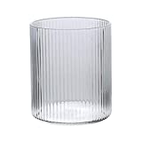 BYCZSYHCJ Vasos de whisky a rayas a mano, transparentes con grabado decorativo, copa de vino, personalidad, creativo, cristal, retro, copa de vino, vasos de agua de cristal de 10 onzas