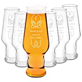 Maverton set Vasos para Cerveza x6 - detalles - en vaso con personalización - capacidad 400 ml - H20 cm x Ø7,8 cm - Perfecto para todo hombre amante de la buena Cerveza - cerveza