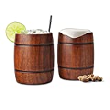 Copas de cóctel de madera Final Touch, ideales para cócteles, cerveza o bebidas frías