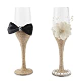 Juego de copas de champán, copa de champán de boda occidental de Delaman, juego de copas de vino para novia y novio, copa de boda, 2 piezas