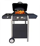 ke grill Barbacoa a gas 2 Quemadores + Cocina Lateral Parrilla de Piedra de Lava de Acero Inoxidable para Jardín al Aire Libre PIC nic…