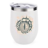 Taza de café al aire libre de acero inoxidable Aislamiento al vacío Ojos grises Botella de agua deportiva 304 Acero inoxidable 350ml-negro