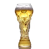 Joyyoq New World Cup Beer Glass 450 mililitros Figura Soccer Glass Brewer Brewer Glass Crystal Whisky Glass Bar Bier Party, 450ML (Tamaño: 450ml)