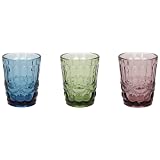 TOGNANA Set de 3 vasos de agua Madame, multicolor, 230 ml.
