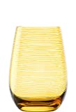 Stölzle Lausitz Twister Vasos 465ml Ámbar I Juego de 6 Vasos I Juegos de Vasos Apto para lavavajillas I Irrompibles I Vasos Universales para Agua, Zumo y Long Drink