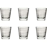 LEONARDO 018229 Vario Set 6 Copas Pequeñas Estructura Basalto, Vidrio, Gris, 8.3000000000000007 x 8.3000000000000007 x 9 cm, 6 unidades