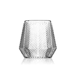 Patrón de diamante Vasos de agua Copa de vidrio transparente Copa de vidrio de alta temperatura Taza de jugo de alta temperatura para beber Copa de bourbon / Vino y bebidas de cóctel Vaso Bicch