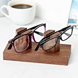 MijMoj Design Portavasos Doble Portavasos, Nogal Negro Americano Macizo, Marrón, Talla Única