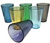 Set 4 Colores Mixtos Colección Murano Yalos Vasos Happy Drink Vasos Happy Fruit Vasos Long Drink ø mm.  92xmm.  134 Green Drink Cristal de Murano Made in Italy