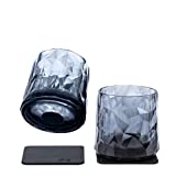 vasos magnéticas silwy® de plástico de alta tecnología con almohadillas de gel nanometálico - vasos de camping antideslizantes, accesorios para barcos y yates (Tumbler // Grey // 0,25 l)