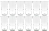 Bormioli - Juego de 12 vasos de café apilables sin adornos