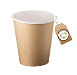 cubex professional ® Kit de 500 Vasos Reciclables en cartón Habana 75 ml (2.5 OZ) para café, agua o bebidas frías y calientes