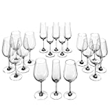 Leonardo Tivoli 020980 - Juego de 18 copas de vino blanco, vino tinto y champán, aptas para lavavajillas