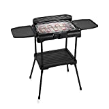 Barbacoa Eléctrica Princess con Estantes, 2200 W, Sistema Antihumo, Pantalla, Superficie 40 x 24,5 cm, Negro