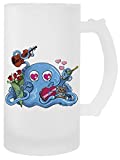 Taza de cerveza transparente de pulpo para el día de San Valentín, taza de cerveza para hombres y mujeres