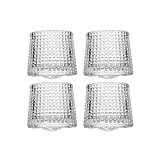 Vasos de agua 4 piezas Vasos para beber Vidrio engrosado Vaso de cristal Vaso de whisky Vaso de vino extraño Taza de cocina Juego de cocina Vasos de vidrio (Color: B)