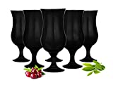 6 copas de cóctel negras de 480 ML, copas de cóctel de huracán, copas de trago largo, copas