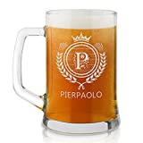 Jarra de cerveza Maverton en vaso con personalización - capacidad 500 ml idea de regalo para cumpleaños - H12 cm x Ø8,5 cm - Perfecto para cualquier hombre que ama la buena cerveza - rey de la cerveza