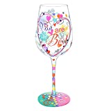 NymphFable Copas de vino pintadas a mano Eres el mejor regalo de copas de vino de 15 oz para familiares y amigos